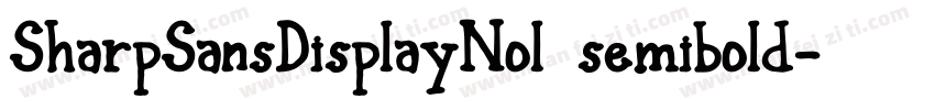 SharpSansDisplayNol semibold字体转换
